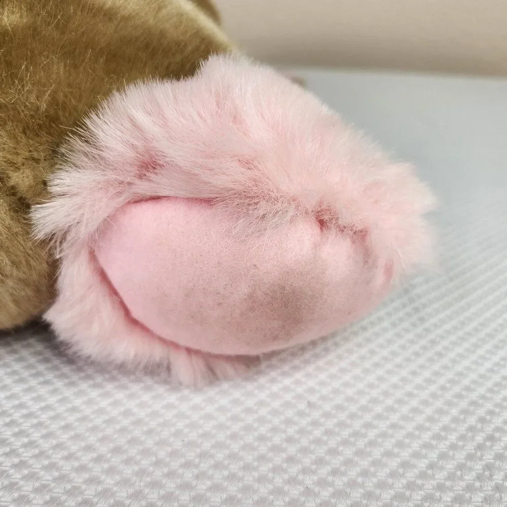 Vintage 80s Applause Easter Bunny Rabbit Plush Big Lop Ears Slippers 10”